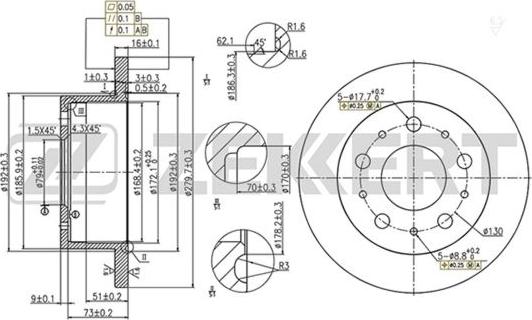 Zekkert BS-5151 - Спирачен диск vvparts.bg