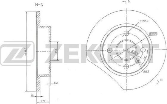 Zekkert BS-5101 - Спирачен диск vvparts.bg