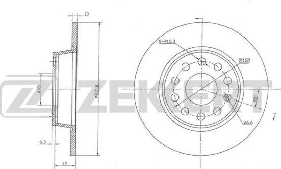 Zekkert BS-5116 - Спирачен диск vvparts.bg