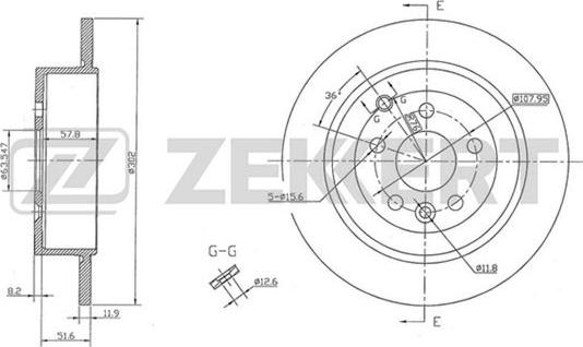 Zekkert BS-5126 - Спирачен диск vvparts.bg