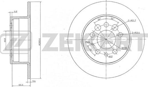 Zekkert BS-5120 - Спирачен диск vvparts.bg