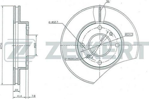 Zekkert BS-5174 - Спирачен диск vvparts.bg