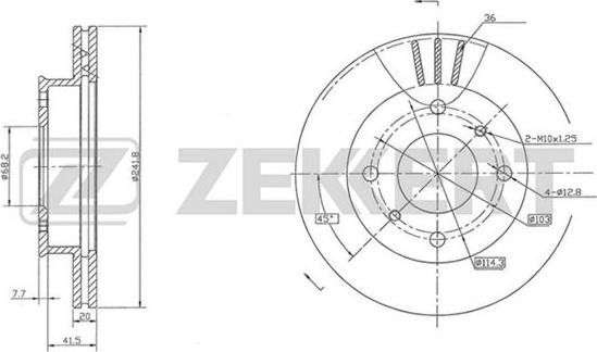 Zekkert BS-5175 - Спирачен диск vvparts.bg