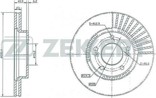 Zekkert BS-5172 - Спирачен диск vvparts.bg