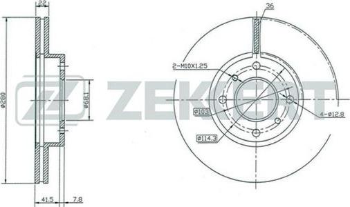 Zekkert BS-5177 - Спирачен диск vvparts.bg