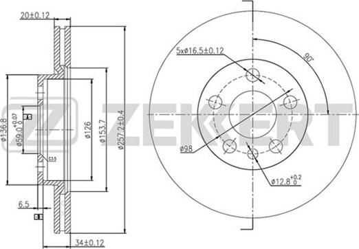 Textar 92088003 - Спирачен диск vvparts.bg