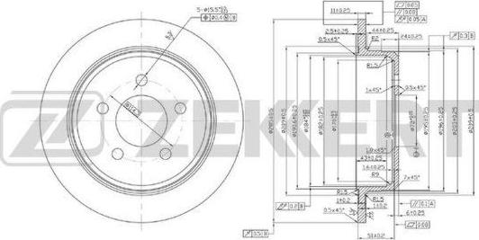 Zekkert BS-5859 - Спирачен диск vvparts.bg