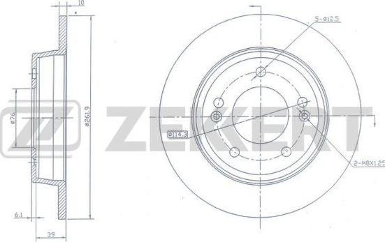 Zekkert BS-5800 - Спирачен диск vvparts.bg