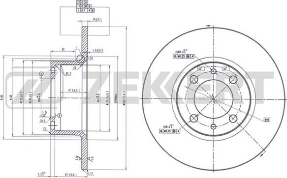 Zekkert BS-5839 - Спирачен диск vvparts.bg