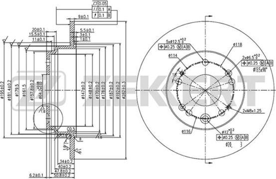 Zekkert BS-5820 - Спирачен диск vvparts.bg