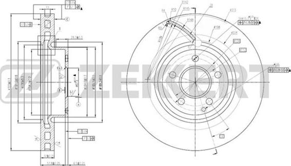 Zekkert BS-5879 - Спирачен диск vvparts.bg