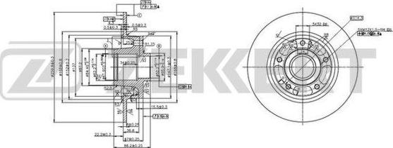 Zekkert BS-5878 - Спирачен диск vvparts.bg