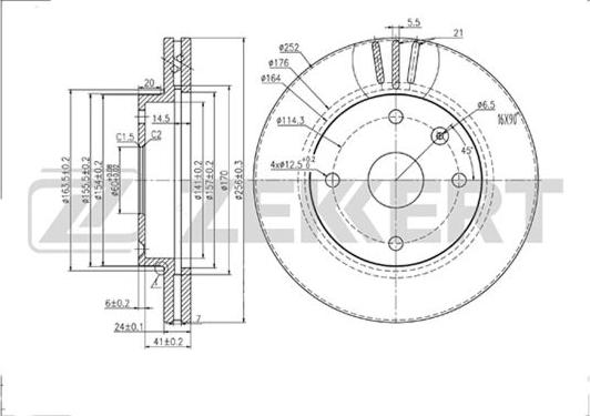 Zekkert BS-5399 - Спирачен диск vvparts.bg