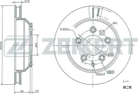 Zekkert BS-5392 - Спирачен диск vvparts.bg