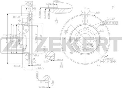 Zekkert BS-5344 - Спирачен диск vvparts.bg