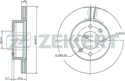 Zekkert BS-5343 - Спирачен диск vvparts.bg