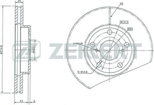 Zekkert BS-5353 - Спирачен диск vvparts.bg