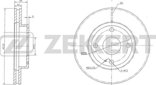 Zekkert BS-5306 - Спирачен диск vvparts.bg