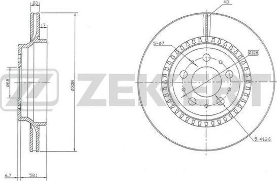 Zekkert BS-5303 - Спирачен диск vvparts.bg