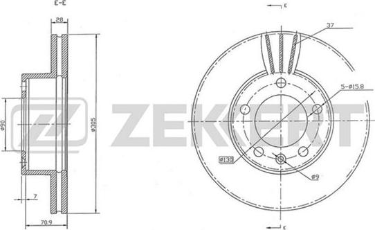 Zekkert BS-5311 - Спирачен диск vvparts.bg