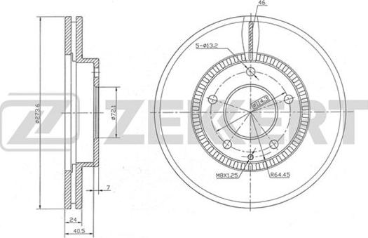 Zekkert BS-5313 - Спирачен диск vvparts.bg