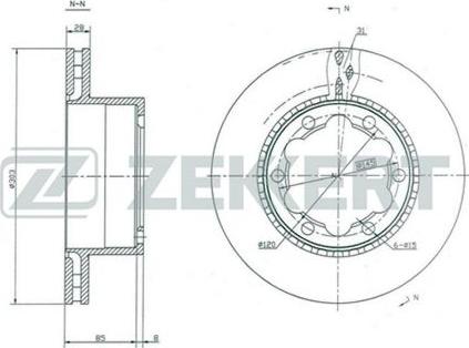 Zekkert BS-5388 - Спирачен диск vvparts.bg