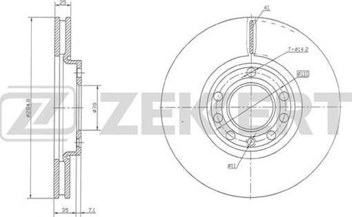 Zekkert BS-5383 - Спирачен диск vvparts.bg