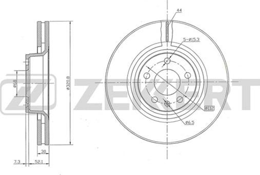 Zekkert BS-5334 - Спирачен диск vvparts.bg