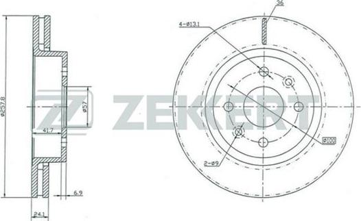 Zekkert BS-5374 - Спирачен диск vvparts.bg