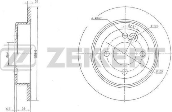 Zekkert BS-5372 - Спирачен диск vvparts.bg