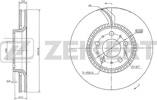 Zekkert BS-5299 - Спирачен диск vvparts.bg