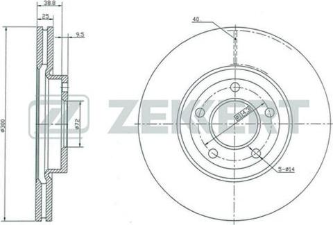 Zekkert BS-5253 - Спирачен диск vvparts.bg