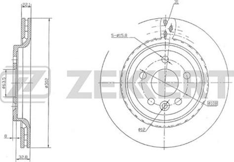 Zekkert BS-5264 - Спирачен диск vvparts.bg