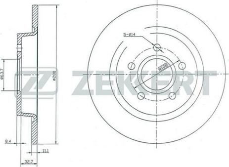 Triscan E 997 44 - Спирачен диск vvparts.bg