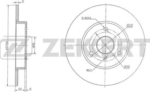 Zekkert BS-5266 - Спирачен диск vvparts.bg