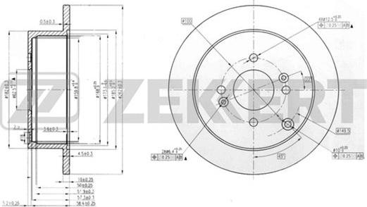 Zekkert BS-5262 - Спирачен диск vvparts.bg