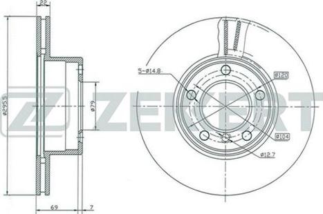 Zekkert BS-5209 - Спирачен диск vvparts.bg