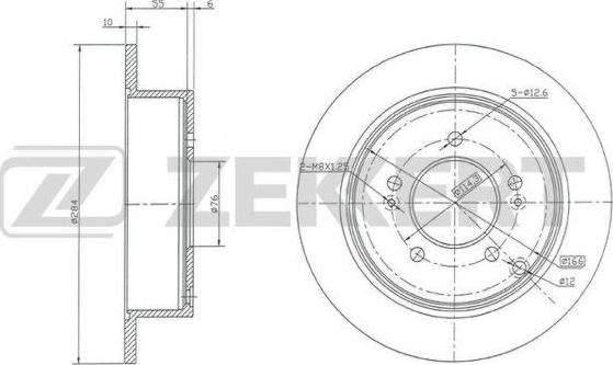 Zekkert BS-5207 - Спирачен диск vvparts.bg