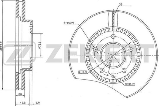 Zekkert BS-5218 - Спирачен диск vvparts.bg