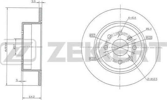Zekkert BS-5217 - Спирачен диск vvparts.bg