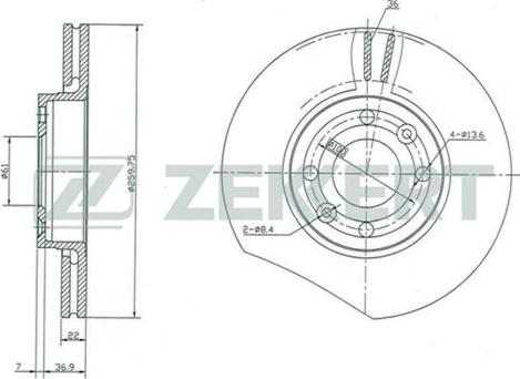 Zekkert BS-5231 - Спирачен диск vvparts.bg