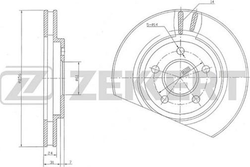 Zekkert BS-5220 - Спирачен диск vvparts.bg