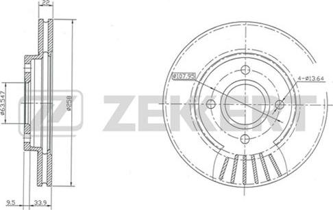 Zekkert BS-5222 - Спирачен диск vvparts.bg