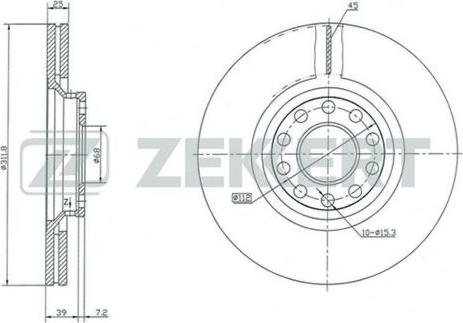 Zekkert BS-5279 - Спирачен диск vvparts.bg