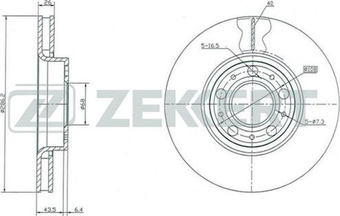 Zekkert BS-5270 - Спирачен диск vvparts.bg