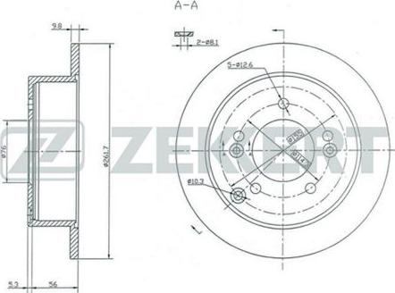 Zekkert BS-5273 - Спирачен диск vvparts.bg