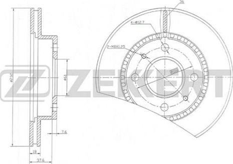 Zekkert BS-5799 - Спирачен диск vvparts.bg