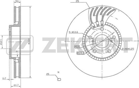 Zekkert BS-5791 - Спирачен диск vvparts.bg