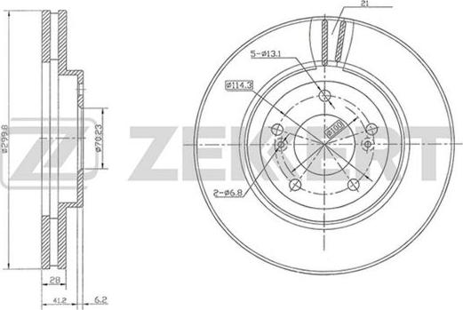 Zekkert BS-5797 - Спирачен диск vvparts.bg