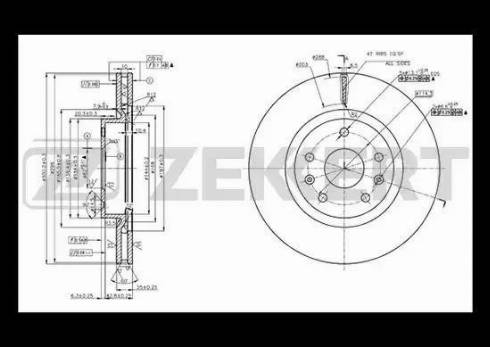 Zekkert BS-5744 - Спирачен диск vvparts.bg